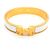 Bracciale Hermès Clic Clac PM in Oro e Bianco D'oro - vista 4