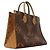 Sac cabas Louis Vuitton Monogram Giant Reverse OnTheGo MM Marron - vue 2