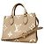 Sac à main Louis Vuitton Monogram Empreinte Bicolor OnTheGo PM Gris Écru