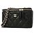Bolso de hombro Chanel Matelassé con cadena Negro