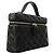 Borsa Vanity Chanel in pelle di vitello martellata nera Nero - vista 2