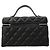 Borsa Vanity Chanel in pelle di vitello martellata nera Nero - vista 9