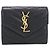 Autre Marque Saint Laurent Tri-fold Geldbörse Schwarz