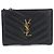 Autre Marque Cartera bi-fold Saint Laurent de piel de becerro negra Negro
