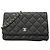 Portafoglio/Borsa a tracolla Chanel in pelle caviar matelassé Nero