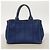 Borsa Tote Prada Canapa Canvas in blu - vista 12