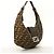 Borsa a tracolla Fendi Zucca in nylon e canvas Marrone - vista 2