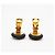 Chanel Coco Mark Circle Clip-On Ohrringe Schwarz Weiß Golden - Ansicht 6