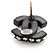 Chanel Coco Mark Stecker-Ohrringe Schwarz Silber - Ansicht 4