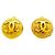 Pendientes de clip Chanel chapados en oro Dorado