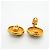 Pendientes de clip Chanel con ojo de tigre Castaño Dorado - vista 3