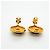Pendientes de clip Chanel con ojo de tigre Castaño Dorado - vista 7