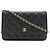 Timeless Bolsa de Ombro com Corrente Chanel Matelassé Coco Mark Wallet Preto - vista 2