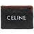 Céline Clutch Celine Small Triomphe de lona revestida marrón Castaño Marrón oscuro