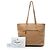 Prada Shopper Tote aus braunem Vitello Daino Hellbraun - Ansicht 7