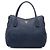 Borsa Tote Convertibile Prada Blue Vitello Daino con Chiusura a Zip Blu navy