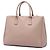 Prada Borsa Tote Galleria Double Zip Media in Saffiano Marrone Carne - vista 2