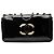 Chanel Black CC Patent Lipstick Ligne Flap Negro