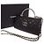 Porta-telemóvel com aba Chanel Black Caviar Coco First com corrente Preto - vista 15