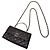 Porta-telemóvel com aba Chanel Black Caviar Coco First com corrente Preto - vista 2