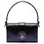Borsa Satchel Prada in vitello Box bicolore viola con chiusura a rotazione