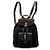 Bamboo Mochila Gucci em camurça preta com cordão e bambu Preto