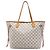 Louis Vuitton White Damier Azur Neverfull MM Blanco