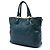 Sac cabas convertible Prada en Vitello Shine vert avec poche frontale Vert foncé - vue 2