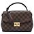 Louis Vuitton Brown Damier Ebene Croisette Braun