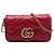 Gucci Red Mini GG Marmont gesteppte Leder-Umhängetasche mit Klappe Rot