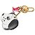 Porta-chaves e Pingente Animogram Dalmatian em couro estampado White Sun Yitian Louis Vuitton Branco