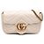 Borsa a tracolla Gucci Mini GG Marmont in pelle di vitello matelassé bianca Bianco