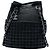 Bolsa Bucket Chanel em malha CC preta e couro de bezerro perfurado Preto