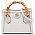 Bolso Diana Mini de piel de becerro blanco con bambú Gucci