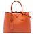 Sac à main Prada Orange Medium Saffiano Cuir Double Handle Satchel