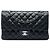 Chanel Black Medium Classic Lambskin Double Flap Schwarz