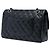 Chanel Black Medium Classic Lambskin Double Flap Schwarz - Ansicht 2