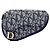 Autre Marque Pouch Saddle Diorissimo in tela blu Dior