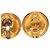 Orecchini a clip rotondi Chanel con logo placcato oro dorato D'oro - vista 3