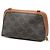 Céline Celine Brown Triomphe Clutch mit Kette aus beschichtetem Canvas Braun Dunkelbraun - Ansicht 2