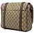 Gucci Beige GG Supreme Texturierte Dollar-Kalbsleder Retro Interlocking G Flap Messenger Bag - Ansicht 2
