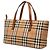 Borsa a mano Burberry Beige Haymarket Check Canvas - vista 2