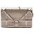 Diorama Wallet on Chain aus gold-metallischem Lackleder mit Microcannage-Muster Dior Golden