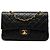 Chanel Black Medium Classic Lambskin Double Flap Noir