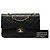 Chanel Black Medium Classic Lambskin Double Flap Noir - vue 7