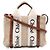Chloé Mini Tote Woody North South in tela beige