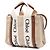 Chloé Mini Tote Woody North South in tela beige - vista 2