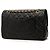 Chanel Black Medium Classic Lambskin Double Flap Noir - vue 2