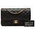 Chanel Black Medium Classic Lambskin Double Flap Noir - vue 9