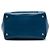 Tote Saco Shopping Prada em couro de bezerro macio azul com bolso frontal - vista 3